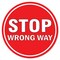 Signmission Stop Wrong Way Non-Slip Floor Graphic, 7in Vinyl Decal, 7" x 7", FD-X-7-99974 FD-X-7-99974 - alternate 1